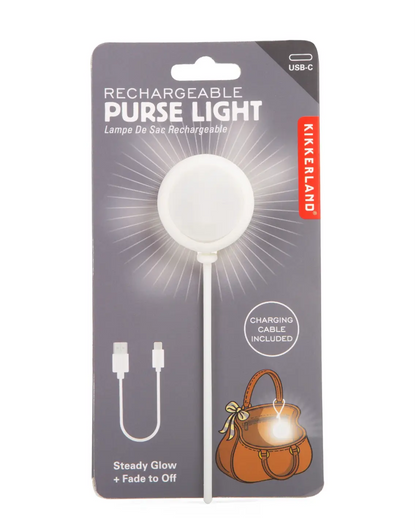 Lampe sac rechargeable Kikkerland, sac à main pratique blanc