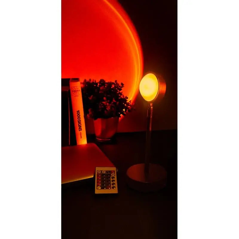 Lampe sunset orange: lampe LED circulaire à ambiance chaleureuse