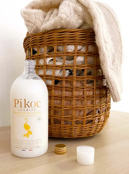 Bouteille de lessive Pikoc Oranger en fleurs 1L aux ingrédients d’origine naturelle