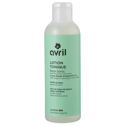Lotion tonique certifiée bio au tonique facial witch hazel pour tous types de peau, 200 ml