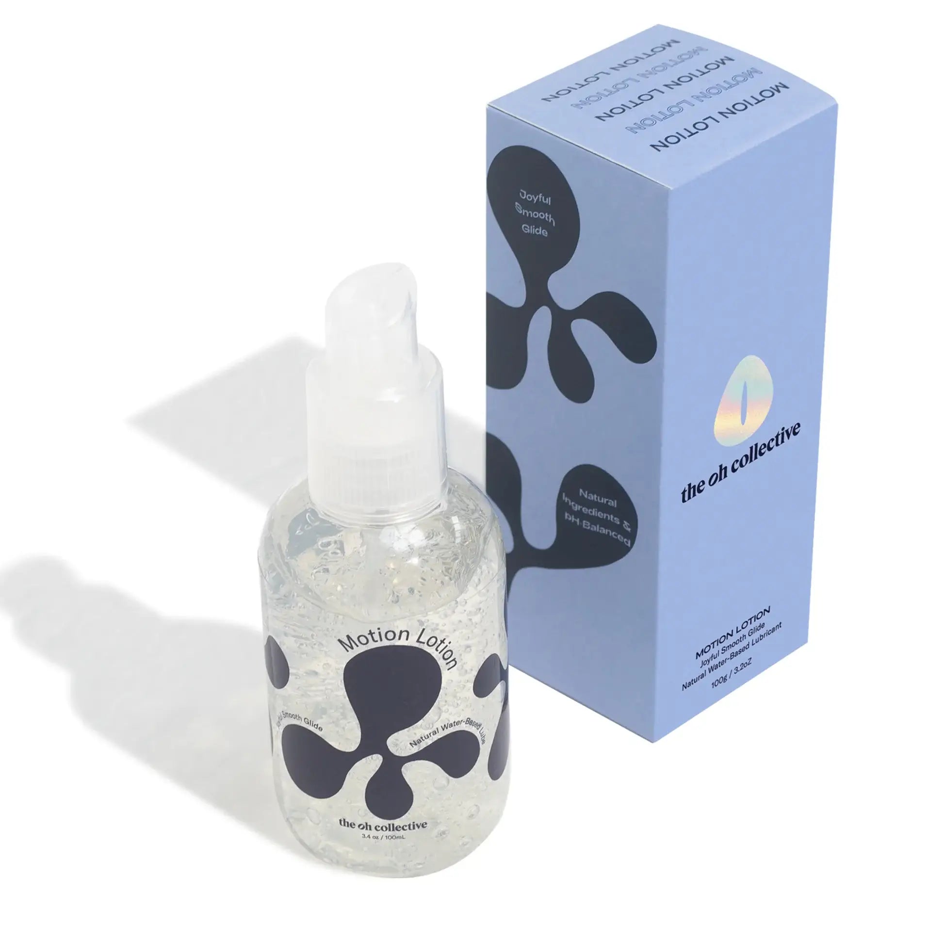 Bouteille claire de lubrifiant naturel Motion Lotion avec pompe, texture légère