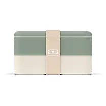 Boîte déjeuner Lunch Box Vert Naturel en vert sauge mat à deux tons