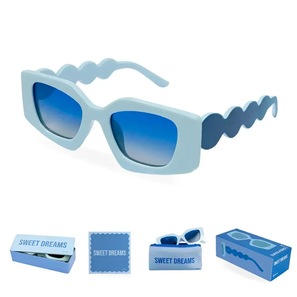 Lunettes de soleil sweet dreams avec monture bleue et verres dégradés soleil sweet dreams