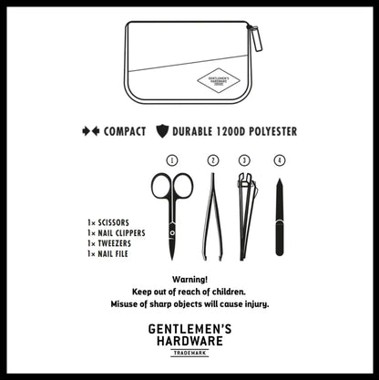Pochette manicure design raffiné en polyester 1200D de Gentlemens Hardware