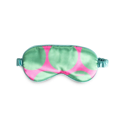 Masque de nuit emerald dot vert rose à pois pour obscurité totale
