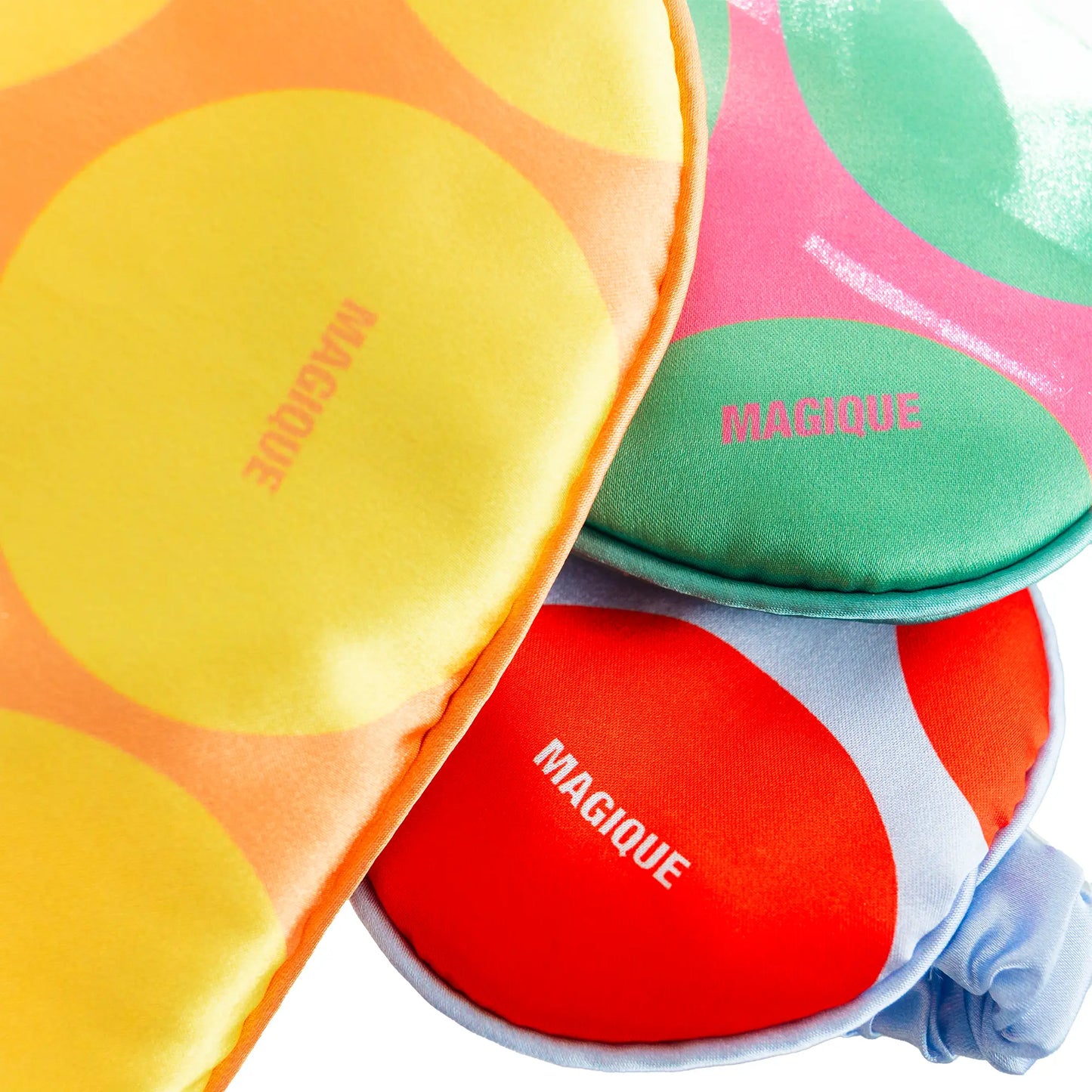 Trois masques de nuit Masque de nuit scarlet dot à motif à pois colorés, routine nocturne durable