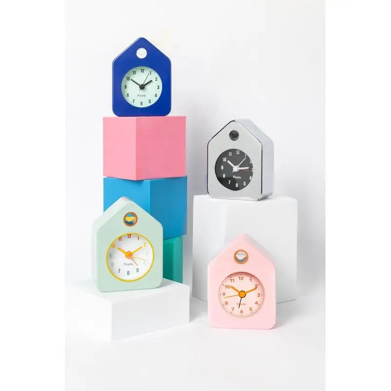 Mini house alarm en pastel, touche rétro pour déco à part