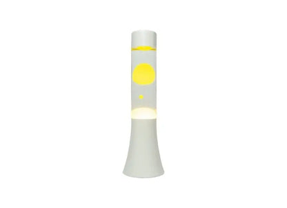 Mini lampe à lave jaune et blanche, effet lumineux captivant