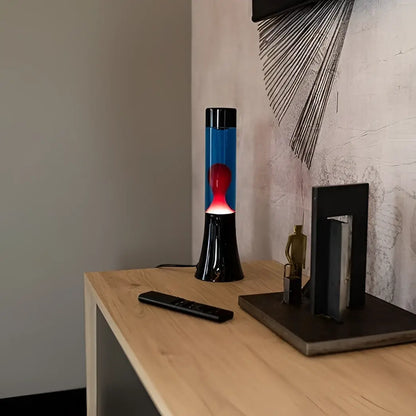 Mini lampe à lave rouge et bleu pour atmosphère relaxante