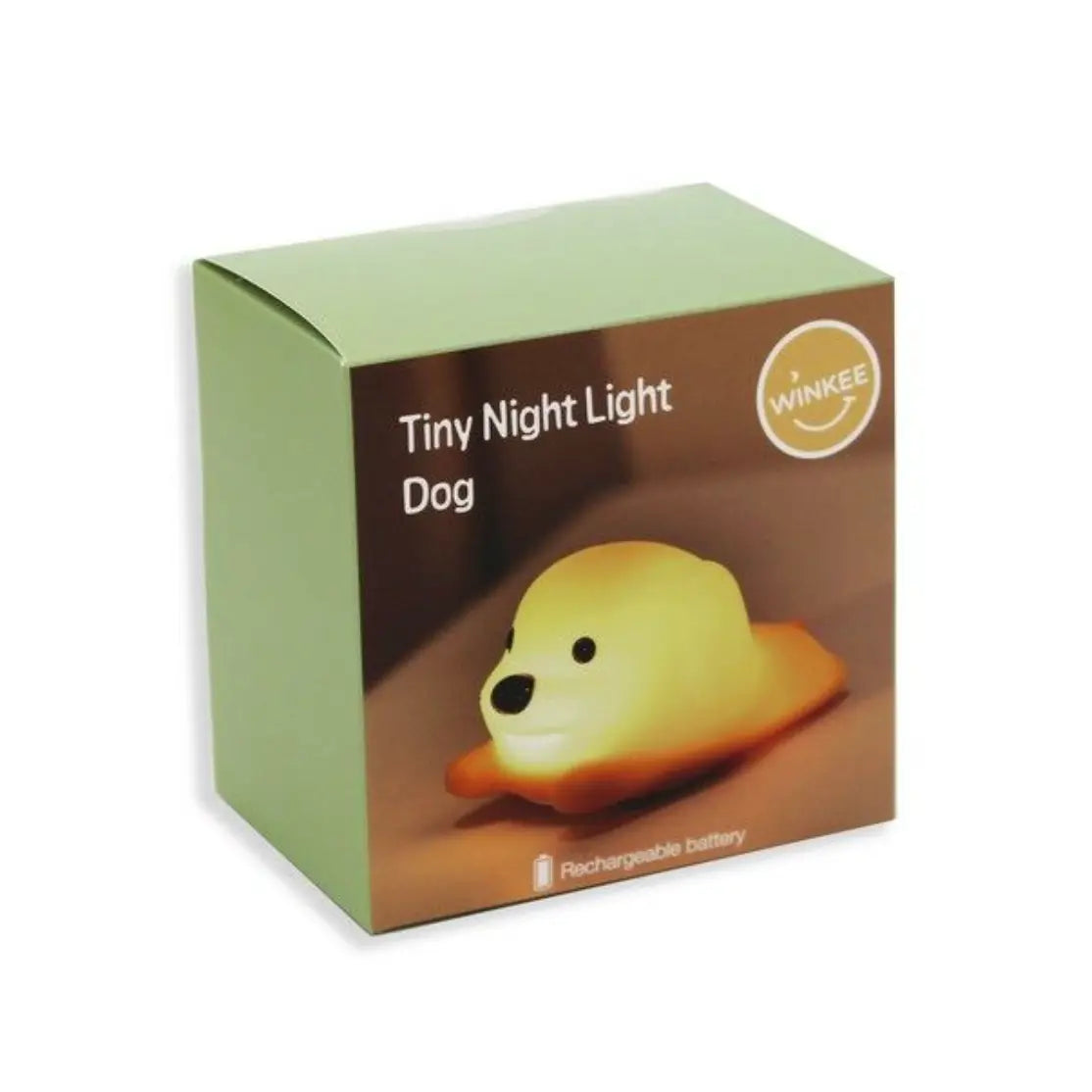Mini veilleuse chien rechargeable en forme de petit chien lumineux jaune doux