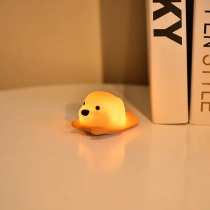 Mini veilleuse chien rechargeable jaune doux et lumineux