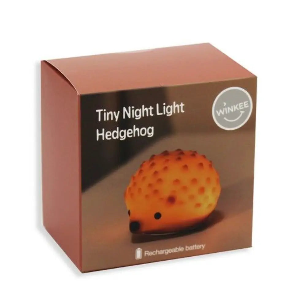 Mini veilleuse hérisson rechargeable orange piquante à lueur douce