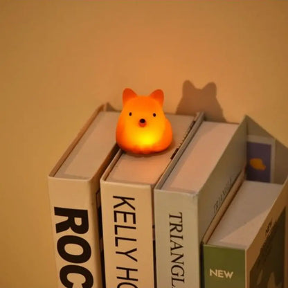 Mini veilleuse renard rechargeable orange glow, lumière douce