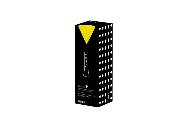 Mini lampe lave jaune et blanche