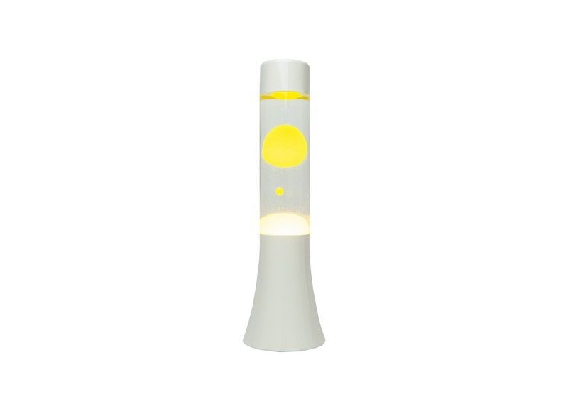 Mini lampe lave jaune et blanche