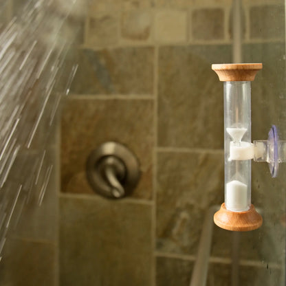 Sablier verre clair 5 min douche, gère mieux consommation d’eau