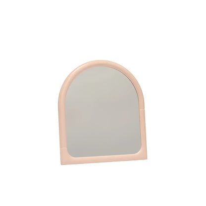 Miroir posé arche rose blush pink, cadre minimaliste pour décoration intérieure