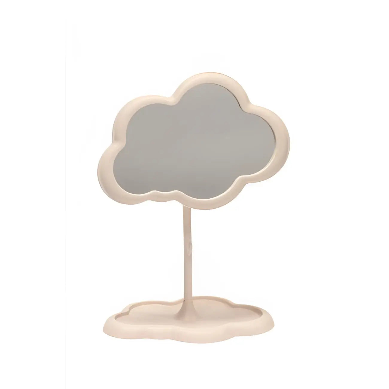Miroir posé Nuage Rose en nuage rose poudré au design ludique