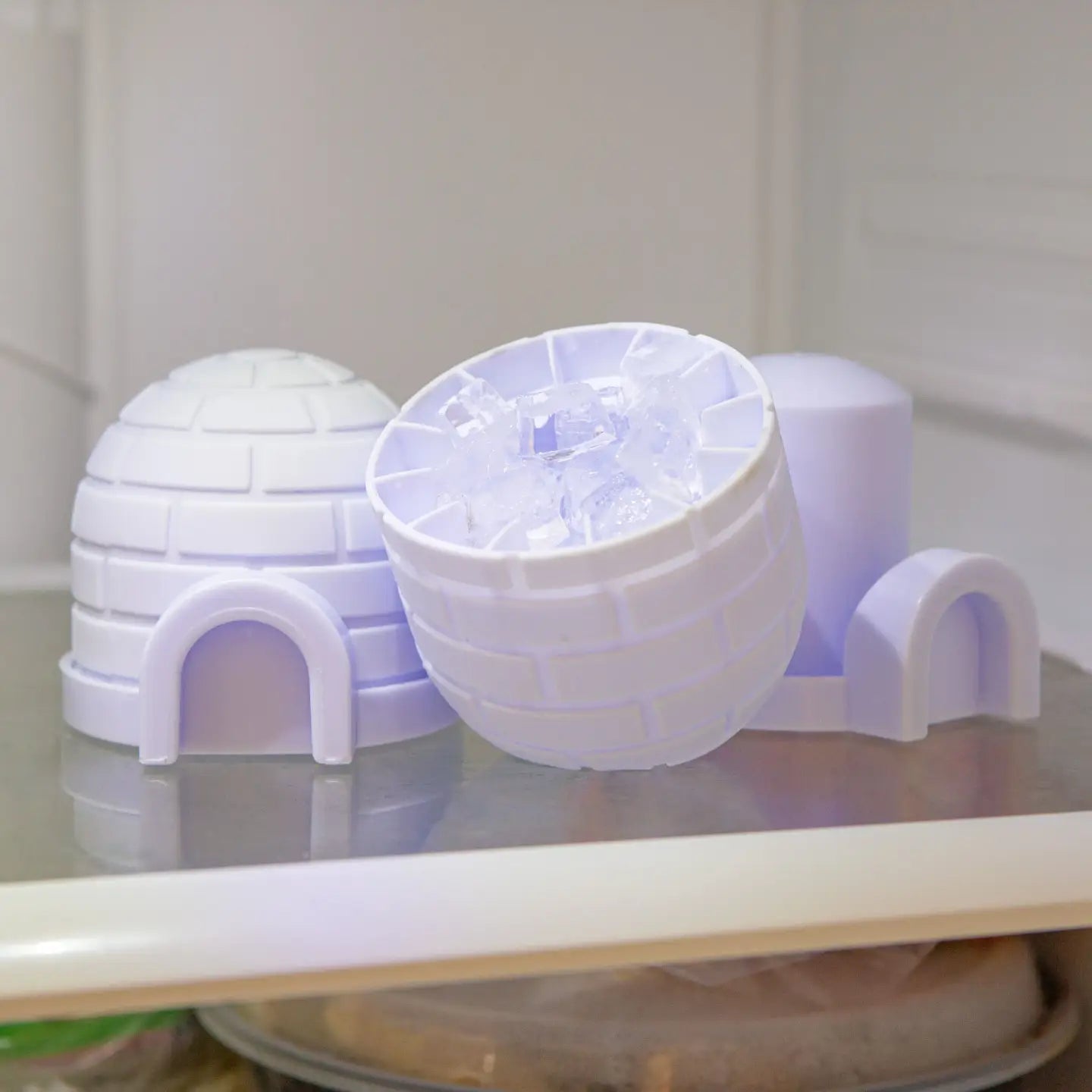 Moule à glaçons igloo en plastique blanc, formes polaires innovantes