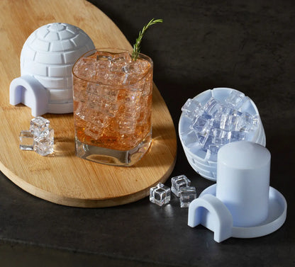 Moule à glaçons igloo blanc en formes polaires innovantes