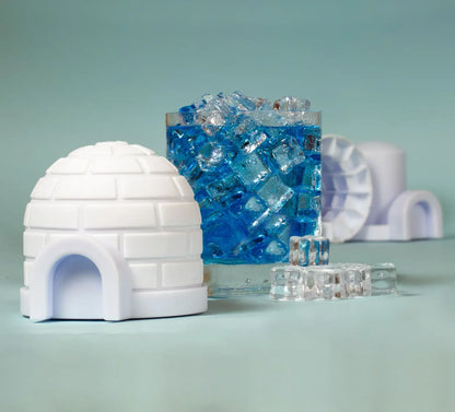 Moule à glaçons igloo blanc en plastique avec formes polaires innovantes