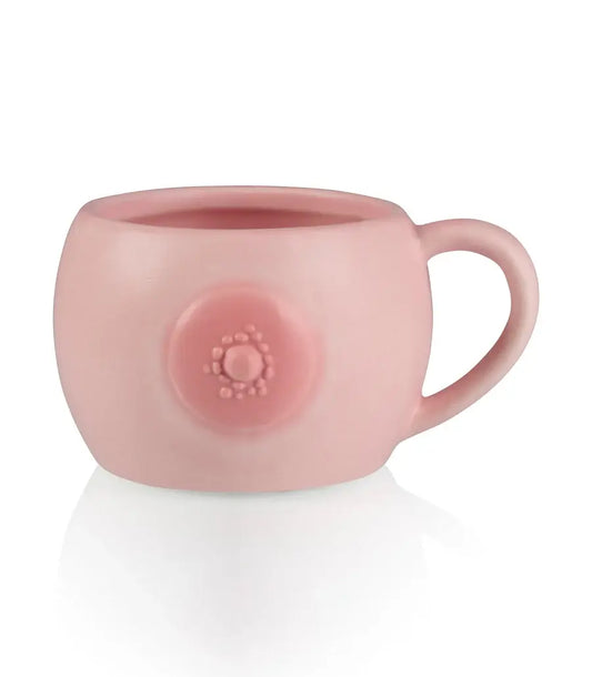 Mug audacieux en céramique résistante rose à motif floral embossé pour pause café