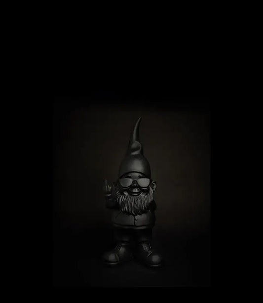 Nain Fuck Bernardo Noir 12 cm : gnome noir de la collection Nani’s en format compact, avec touche artistique moqueuse