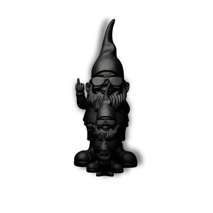 Statuette nain Fuck Bernardo noir, gnome en design contemporain 29 cm