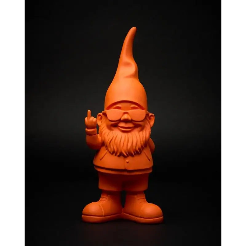 Gnôme Bernardo Orange en céramique, idée cadeau d’art contemporain 29 cm