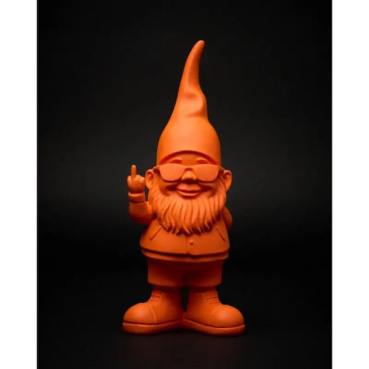 Gnôme Bernardo Orange en céramique, idée cadeau d’art contemporain 29 cm