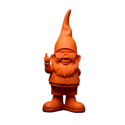 Gnôme Bernardo Orange en céramique, idée cadeau d’art contemporain 29 cm