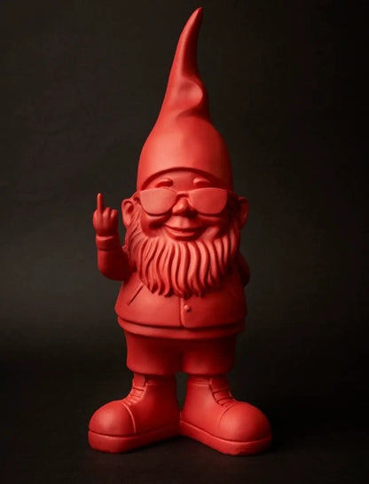 Nain Bernardo rouge 50 cm, design audacieux pour espace extérieur