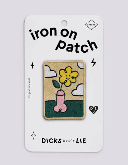Patch Whoopsy Daisy : fleur phallique en vase, patch iron-on à vendre