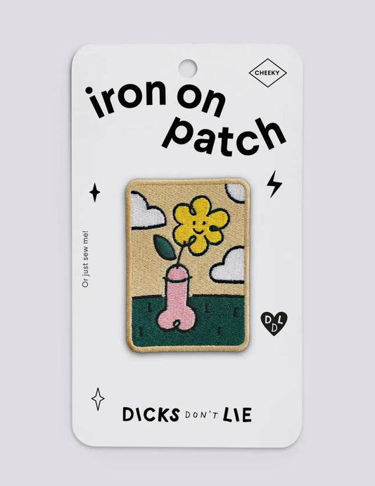 Patch Whoopsy Daisy : fleur phallique en vase, patch iron-on à vendre