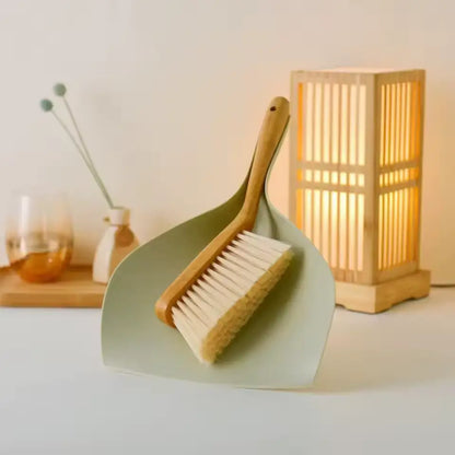Set balayette en bambou, design épuré 37x25,5x8cm