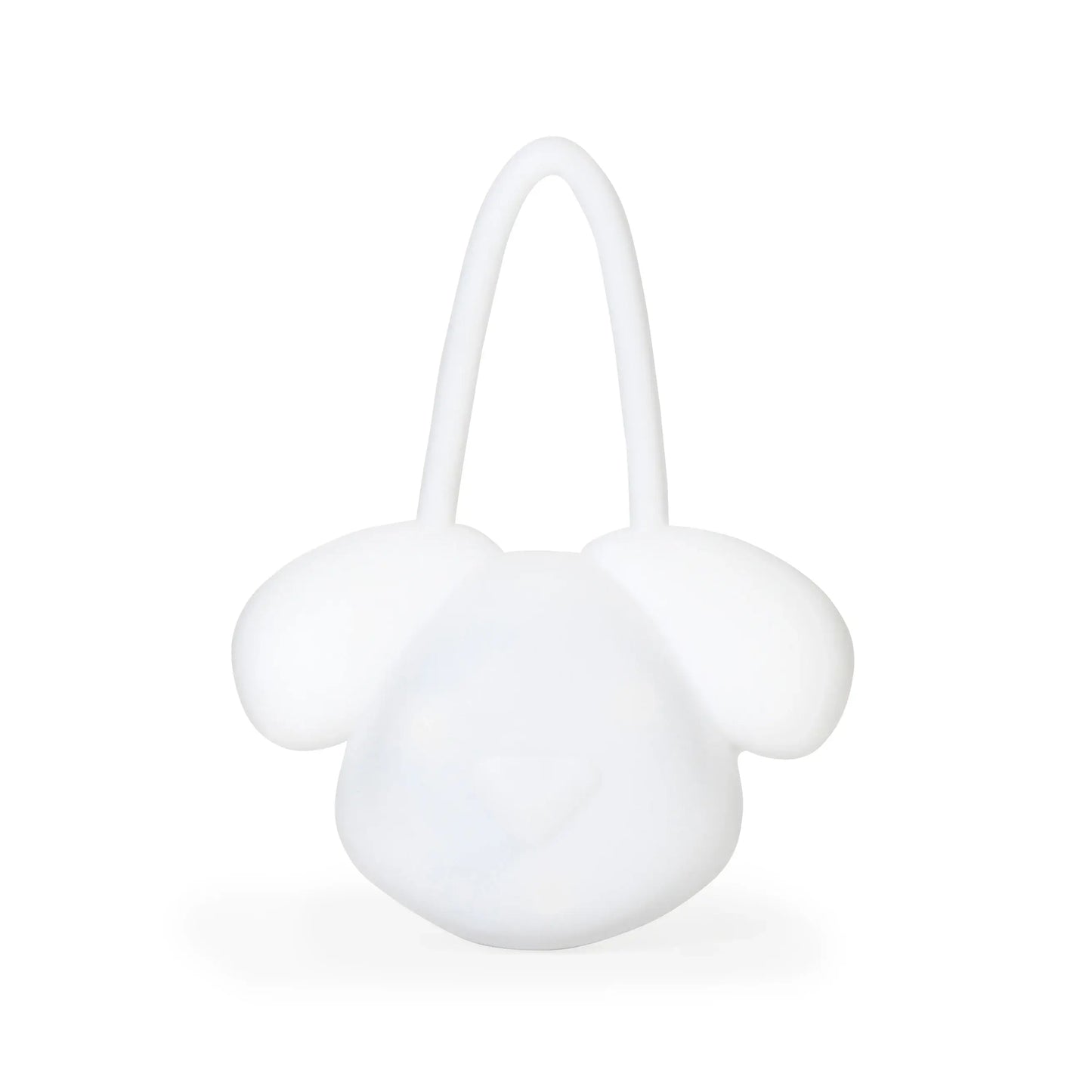 Pendentif lumineux pour chien en forme d’oreille blanche et moelleuse