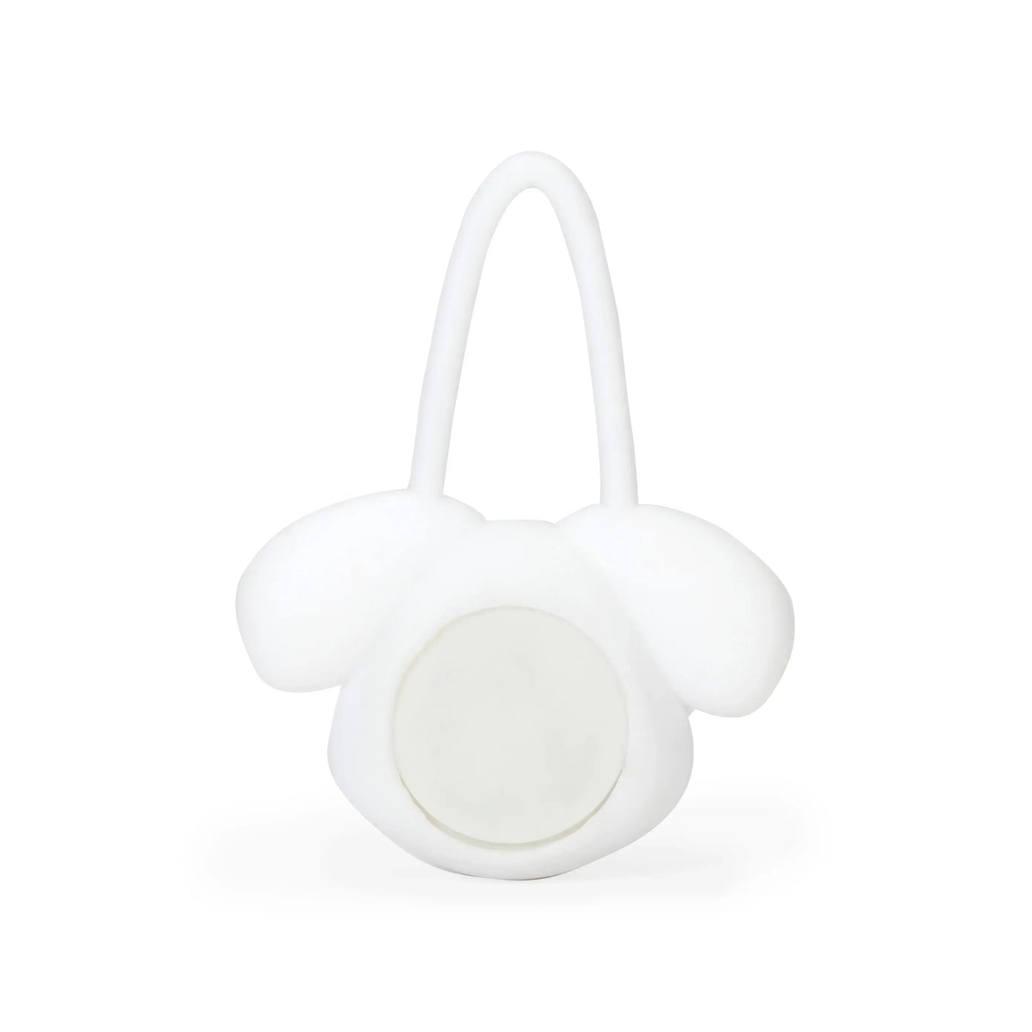 Pendentif lumineux pour chien : support oreille blanc en peluche douce