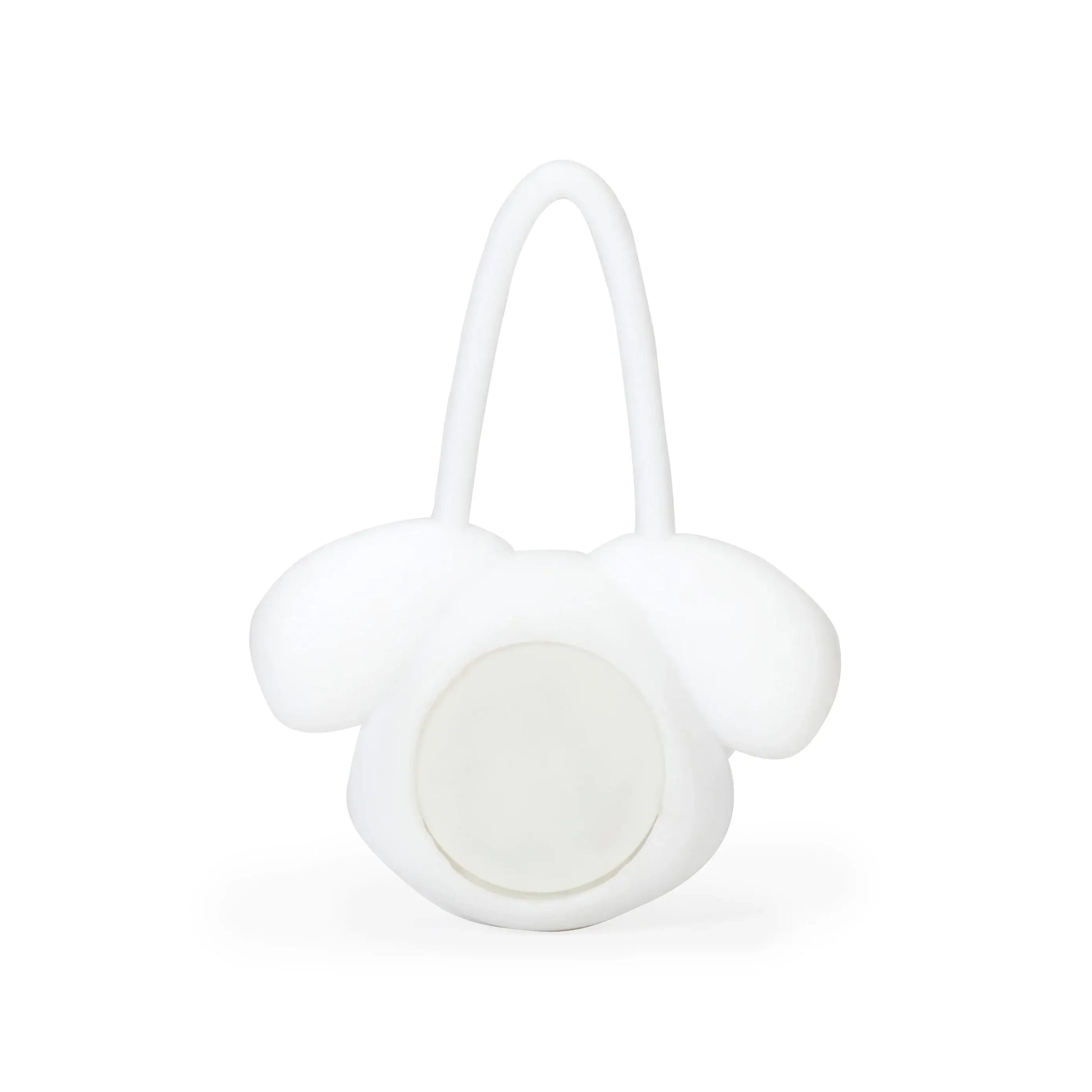 Pendentif lumineux pour chien : support oreille blanc en peluche douce