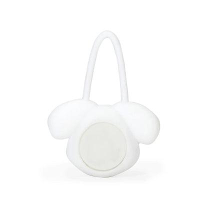 Pendentif lumineux pour chien : support oreille blanc en peluche douce