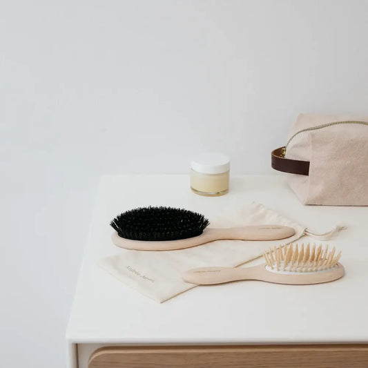 Deux brosses à cheveux en bois pour brosse démêlante naturelle
