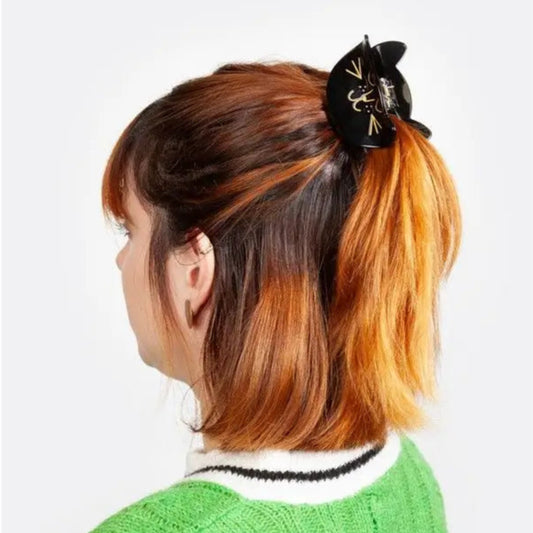 Pince à cheveux chat idée cadeau avec clip noir pour cheveux stylés et mignons