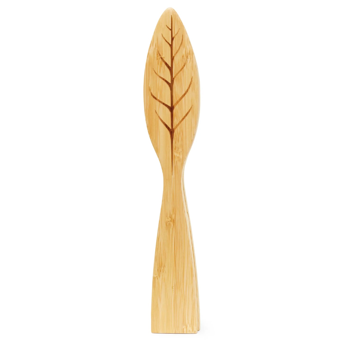 Cuillère feuille bambou pour bien-être végétal en jungle urbaine