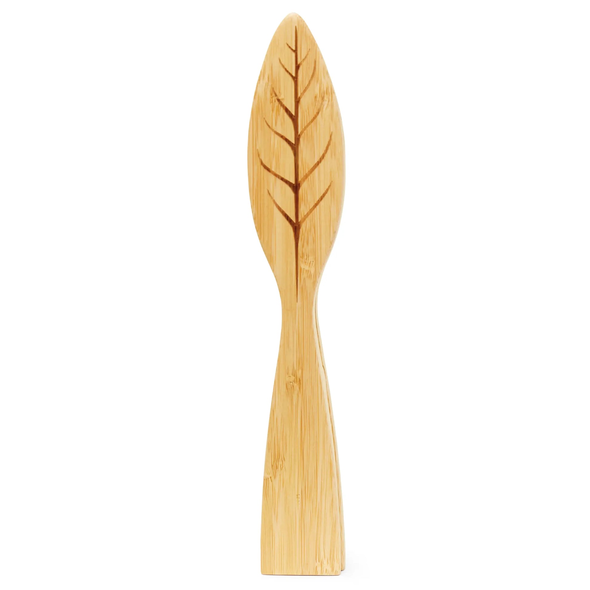 Cuillère feuille bambou pour bien-être végétal en jungle urbaine