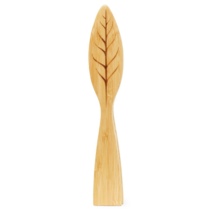 Cuillère feuille bambou pour bien-être végétal en jungle urbaine