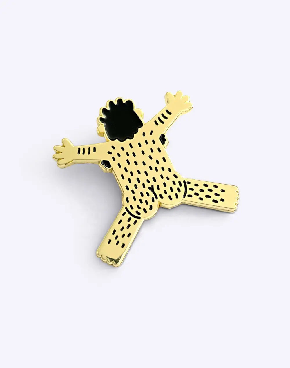 Broche audacieuse Tintin émaillée or, finition émaillée, système d’attache