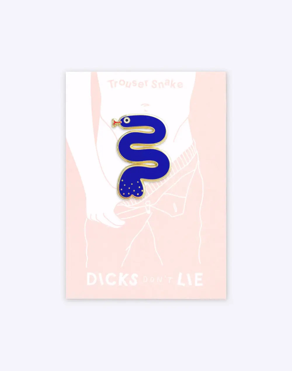 Poster serpent bleu émaillé doré sur torse stylisé, accessoire polyvalent Pin