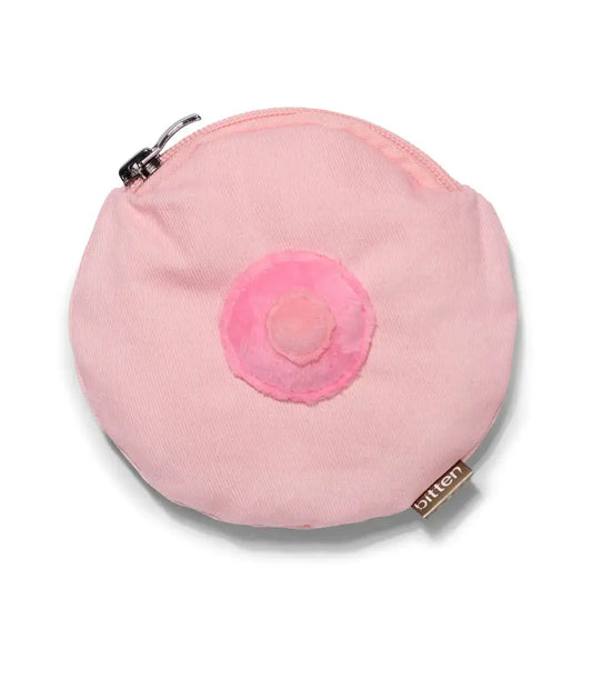 Pochette sein rose en forme de sein, idée cadeau originale au design inspiré