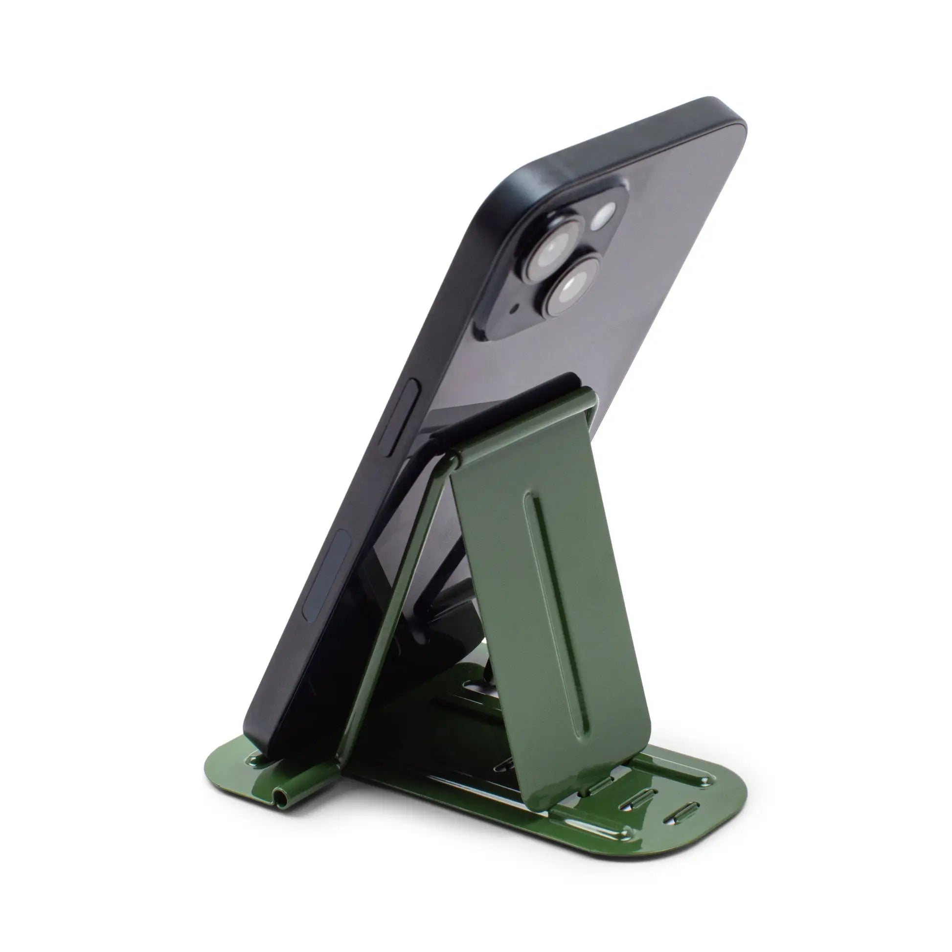 Support pliable olive vert pour téléphone pliable, Pocket Phone Stand noir