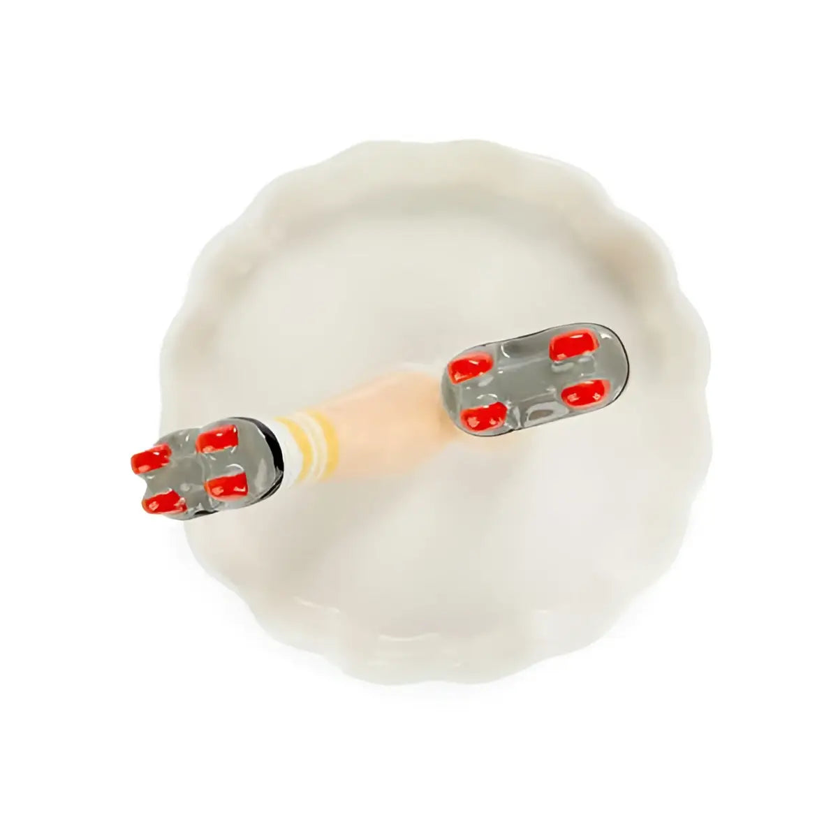 Massageur pieds Happy Legs Retro en argent rouge céramique