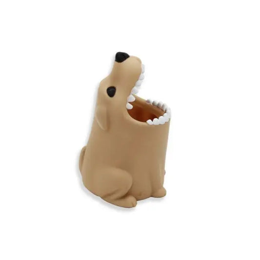Porte-brosse à dents chien en plastique tan, idée cadeau mignonne